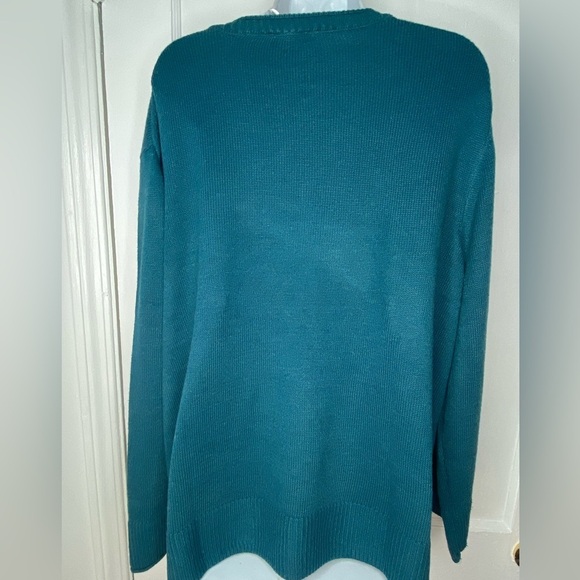 Ella Moss NWT Teal Ribbed Women's Sweater - Picture 5 of 9